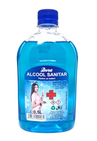 Spirt Medicinal Alcool Sanitar Avizat Ms Impotriva Covid Pet-500ml sanito.ro